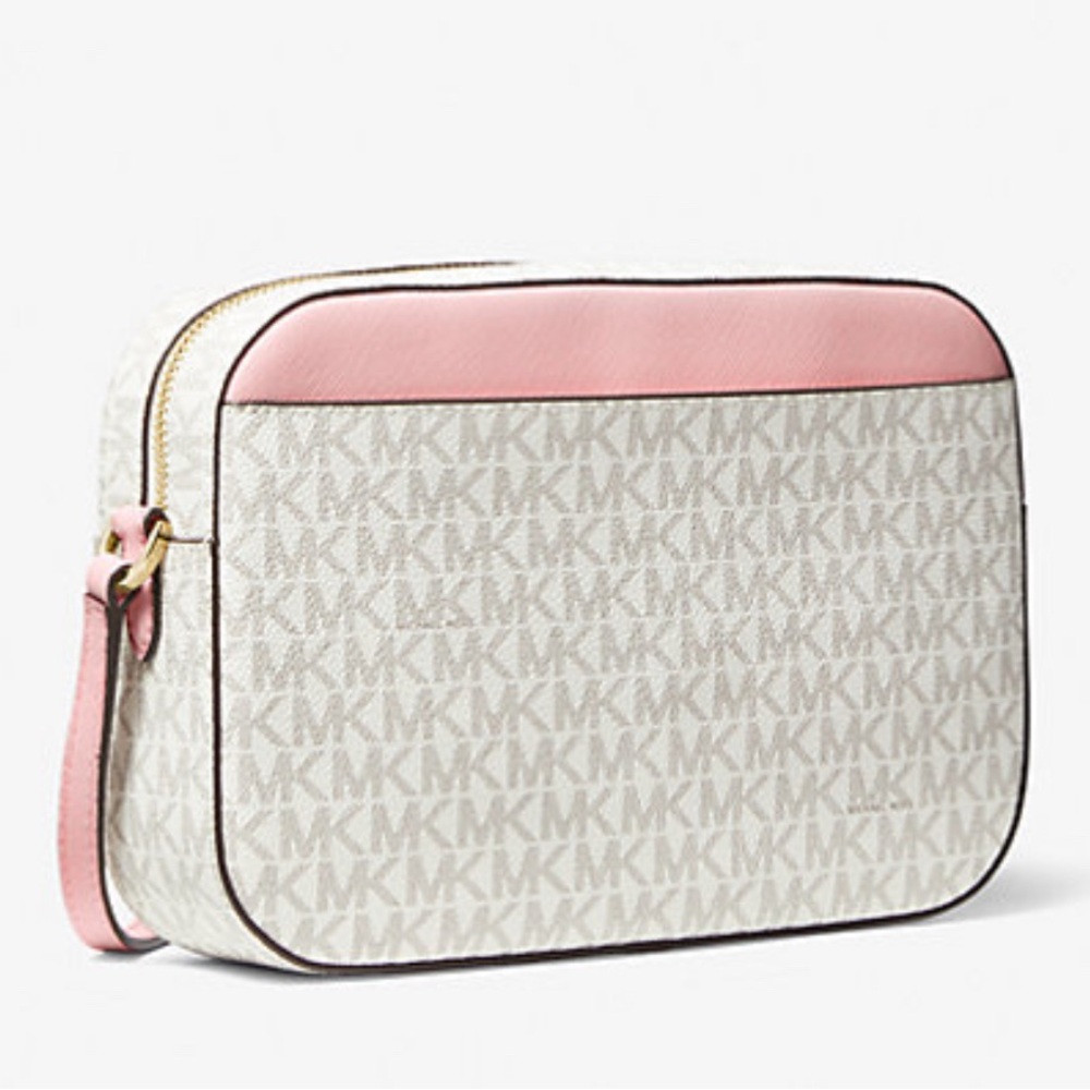 NEW Michael Kors Pink and Cream Crossbody Bag - Picture 2 of 9